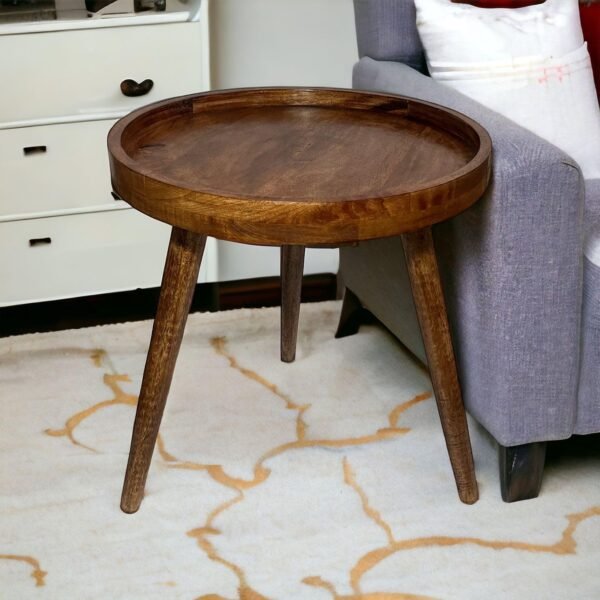 Daim® Beautiful Wooden Fold-Able Side Table/End Table/Coffee Table/Center Table/Plant Stand/Bed Side Table/Snack Serving Table/Stool/Living Room Furniture