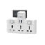 EMBOX Multi Plug Socket with Individual Switch-Cordless Extension Board with 3 Universal Sockets-Multiplug -1500W (3 Socket + 2 USB)