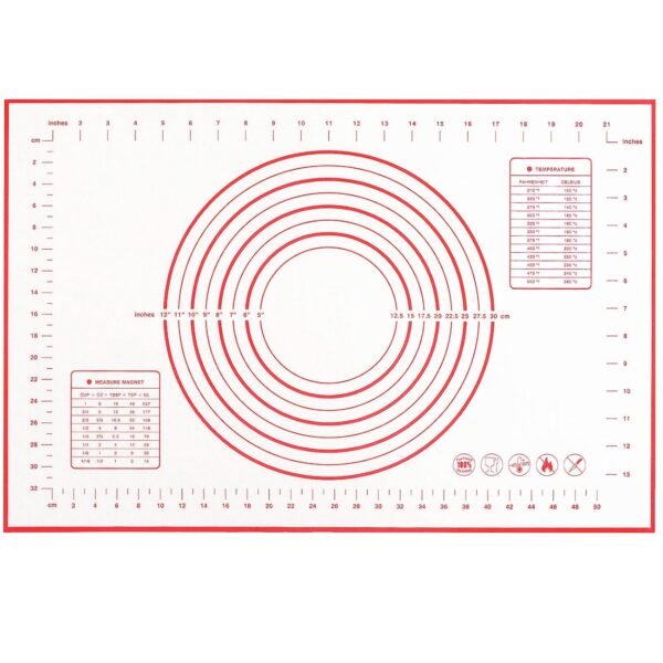 EasyOh Silicone Pastry Mat 100% Non-Slip With Measurement Counter, Dough Rolling, Pie Crust 16 x 24 Inches