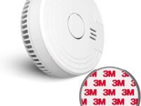 Ecoey Smoke Detector Fire Alarm with Photoelectric Technology, Fire Detector with Test Button and Low Battery Signal, Fire Alarm for Bedroom and Home, FJ136GB, 1 Pack Small