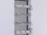 Everyday F1 Tandem Pantry Pull Out SB1850600 | W564 x D460 x H1850-2050 | 1 Set | Universal Installation | Pantry Shelving with Pull Out Shelves | Kitchen Pantry Cabinet