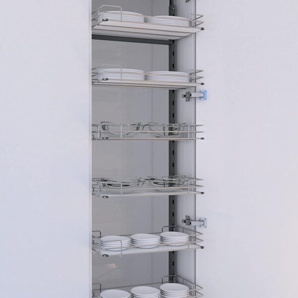 Everyday F1 Tandem Pantry Pull Out SB1850600 | W564 x D460 x H1850-2050 | 1 Set | Universal Installation | Pantry Shelving with Pull Out Shelves | Kitchen Pantry Cabinet