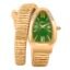 French Connection Eternelle Curve | Green Dial with Rose Gold Case | Flexible Wrap Bracelet Strap | Crystal Accent Design | Roman Numerals Analog Watch for Women - FCN0142NGM