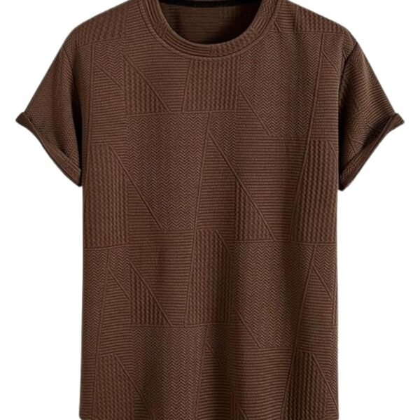 GRECIILOOKS T Shirt for Men Poly Cotton | Textured Oversized Fit Man t-Shirt | Round Neck Half Sleeve Men t-Shirt's (Available in Plus Size)