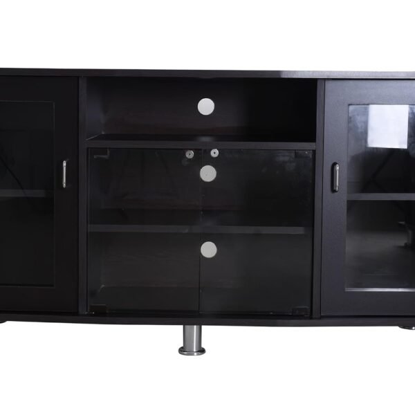 Generic Hudson Mark Wooden LED TV Cabinet Stand /Media Unit Modern Entertainment Center/Glass Door Multi Storage Console Table