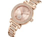 Giordano Luxury Analog Watch for Women - Elegant Crystal Design with sub dial and Diamond Studed statinless Steel Strap
