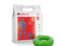 Goldmedal 4.0 Sq mm Flame Retardant Electric Wire | 45 Meter PVC Insulated Single Core Copper Wire | Flexible Electrical Cable for Home, Domestic & Industrial Use | (Green)