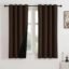 HOMEMONDE Window Curtains 5 Feet Pack of 2 - Thermal Insulation 100% True Blackout Curtain, Fade Resistant & Black Backing Drapes - (60 Inch, Dark Brown)