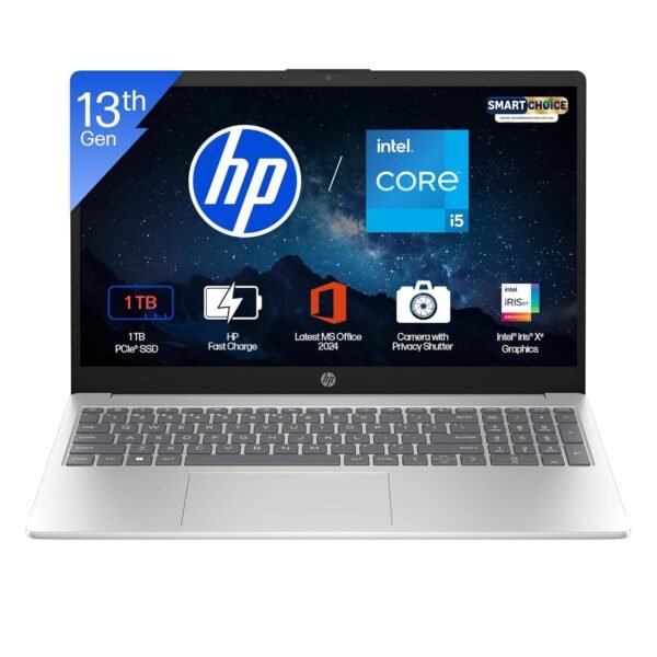 HP 15, 13th Gen Intel Core i5-1334U (16GB DDR4, 1TB SSD) FHD, Anti-Glare, Micro-Edge, 15.6''/39.6cm, Win11, M365(1yr) of + HP Care Pack 2 Years Additional Warranty with Onsite Support
