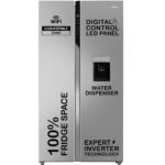 Haier 596 L 3 Star Frost Free Expert Inverter Smart Sense AI enabled 2-Door Side by Side Refrigerator (HRS-682SWDU1, Shiny Silver, Magic Convertible, In-built Water Dispenser