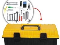 Heavy Duty Plastic Empty Tool Box with Tray/Compartments (14 inch tool box)
