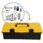 Heavy Duty Plastic Empty Tool Box with Tray/Compartments (14 inch tool box)