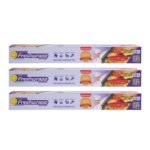 Hindalco Freshwrapp Aluminium Foil 33 Grams + 17 Grams, 11microns (Pack of 3) | Food Packing , Wrapping, Storing and Serving