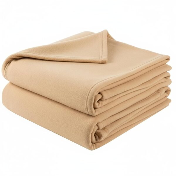 Home Stylish Home Soft Warm Fleece Blanket Throw Microfiber Plush Blanket for Bed, (90x90 Inches Gold)