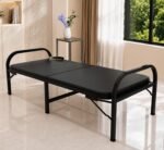 Honey Touch Atlas Folding Bed Single for Sleeping with Mattress | No Assembly Required | Foldable Bed for Sleeping/Guests/Rented Apartments/Bedroom (2.5ft x 6ft, Black)