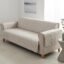 House of Quirk 'Mughal Series' Anti-Slip Sofa Cover Mat with Pocket | Polyester Couch Protector for Pets, Kids & Spills (Beige Blossom, 180x170cm, Three Seater)