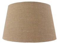 Indian antique space jute burlap lampshade brown (11" x 12" x 8") for table and floor lamps