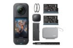 Insta360 X5 Essentials Bundle - Waterproof 8K 360° Action Camera, Leading Low Light, Invisible Selfie Stick Effect, Rugged and Replaceable Lens, 3-Hour Battery, Built-in Wind Guard, Stabilization