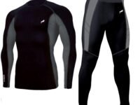 JUST RIDER Polyester Spandex Men's Sports Running Set Compression Shirt + Pants Skin-Tight Long Sleeves Quick Dry Fitness Tracksuit Gym Yoga Suits