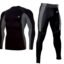 JUST RIDER Polyester Spandex Men's Sports Running Set Compression Shirt + Pants Skin-Tight Long Sleeves Quick Dry Fitness Tracksuit Gym Yoga Suits