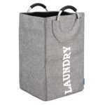 KOLORR 55L Laundry Bag for Clothes/Small Cloth Hamper Basket Foldable – Grey
