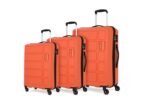 Kamiliant American Tourister Harrier|Trolley Bag Set of 3 (55+68+79cms) for Travel| Hard Case Polypropylene (PP) Suitcase|360° 4-Wheel Spinner Luggage Trolley|Combination Lock|Carrot Orange