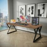 Klaxon Modern Computer Table for Home PC – Multipurpose Office Desk for Home & Work | Gaming Table, Computer Table, Desktop Table for Home Office (Riva FD Medium)