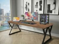 Klaxon Modern Computer Table for Home PC – Multipurpose Office Desk for Home & Work | Gaming Table, Computer Table, Desktop Table for Home Office (Riva FD Medium)