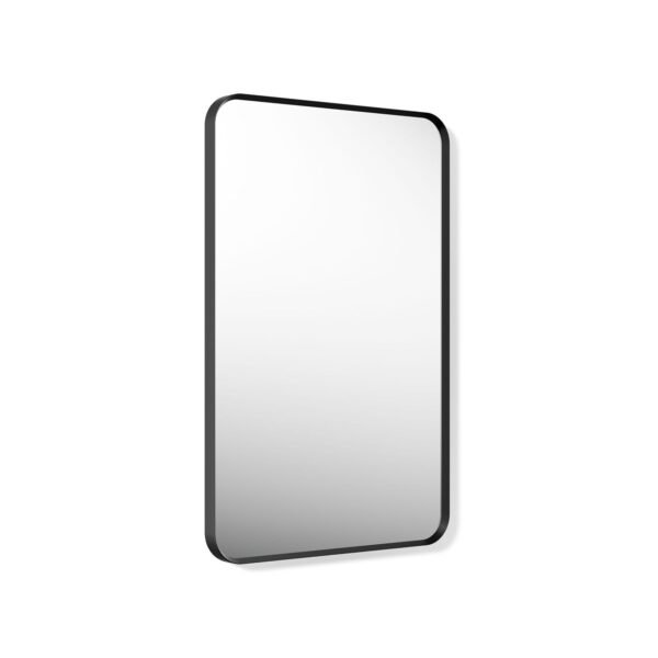 Kohler Essential Rectangle Decorative Mirror for Wall - 22" x 34" Matte Black Frame with Silver Coated Glass - Mirror for Bathroom, Living Room, Bedroom - Premium Metal with Timeless Design 26052-BLL