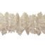 Kuber Industries Large Leaf Design Waterproof, Heat Resistant, Non-Slip, Easy to Clean Soft Leather Table Runner for Dining Table (Gold), Standard, HS43KUBMART026600