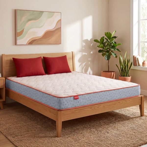 Kurlon Ortho Plus Spring Mattress | King Size 78x72x6 Inches | Pocket Spring Mattress with Motion Isolation | Ergonomic Support | Breathable Fabric | 10 Years Warranty