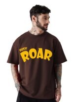 LEOTUDE Men Oversized Half Sleeve Round Neck Tshirt for Men's (Color :