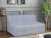 LOOM & NEEDLES 8 Inch Single Size Sofa Cum Bed for Living Room with Memory Foam | 2 Seater Sofa Bed for Bedroom | Two Seater Sofa for Office | 72X36 Inch,Charcoal Grey, 2 Year Warranty by Manufacturer