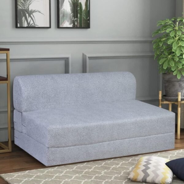 LOOM & NEEDLES 8 Inch Single Size Sofa Cum Bed for Living Room with Memory Foam | 2 Seater Sofa Bed for Bedroom | Two Seater Sofa for Office | 72X36 Inch,Charcoal Grey, 2 Year Warranty by Manufacturer