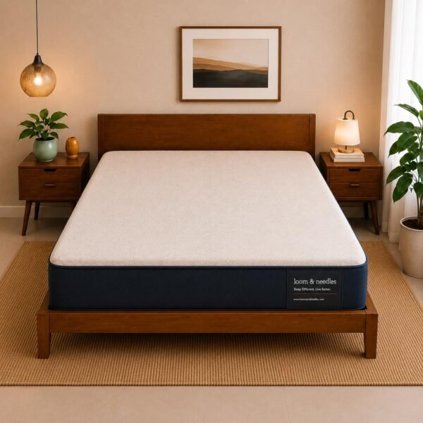 LOOM & NEEDLES Orthopedic Mattress | Dual Comfort with Hard & Soft Foam Flip Mattress | 4 Inches 2 Layered Medium Soft & Firm Support | Single Size Gadda | 75x36 Inch