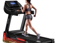 Lifelong FitPro Motorized Treadmill for Home (4HP Peak) | 4-Level Manual Incline | Rubberies Shock Absorption | Foldable Hydraulic | 12 Preset Workouts | 14km/hr | 100Kg | Bluetooth (LLTM033)