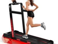 Lifelong Walking Pad Treadmill | 4 HP Motor | Foldable Handle | LED Display & Remote Control | 2-Level Manual Incline | Anti-Slip Belt | Compact Under Desk Running Machine for Home & Office (Black)