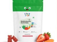 Little Joys Multivitamin Gummies Pouch for Kids (2-6 years) | 90 Days Pack | No Sugar Added | Strawberry Flavour | Boosts Immunity, Bone Density & Eyesight