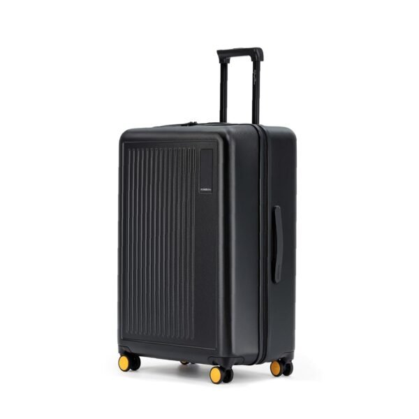 MOKOBARA Transit Check-in Large Trolley Bag 74cm 100L Black | Lightweight Polycarbonate Hardshell 360° 8 Silent Ninja Wheels Combination TSA Lock Premium Zipper 15+ Days Travel Suitcase