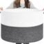 MOM CARE XXXLarge Cotton Rope Basket,Baby Laundry,Blankets, Cushion, Toy, Storage organizers With Handle Large Capacity Bin White Black