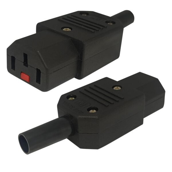 MX IEC C13 3‑Pin AC Female Power Connector – 10 A, 250 V | Universal Socket for UPS, Computer, PDU, PSU Cabling – Pack of 2