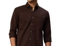 Majestic Man Comfort Slim Fit Solid Pure Cotton Self Design Casual Shirt