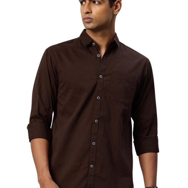 Majestic Man Comfort Slim Fit Solid Pure Cotton Self Design Casual Shirt