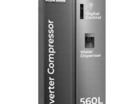 Midea 560 L Side by Side Refrigerator, Inverter Compressor, Multi Air Flow Cooling, Water Dispenser (MDRS704FGF46 Frost Free, Energy Efficient, Large Capacity, Bru-Steel Finish)