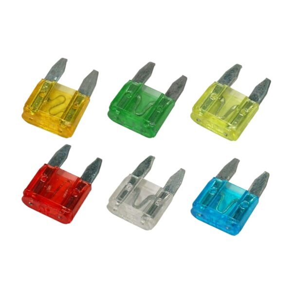 Mini Fuse Set of 5 Pcs Each 5A - 10A - 15A - 20A - 25A - 30A Fuses 30 Pcs Set Mix 11MM - 17MM(Automotive Mini Fuse Set)