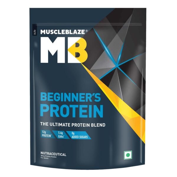 MuscleBlaze Beginner's Whey Protein Powder, Chocolate, 1kg (2.2lbs)