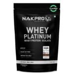 NAKPRO NUTRITION Platinum Whey Protein Isolate | 1kg Unflavoured | 31g Protein| Trustified Certified