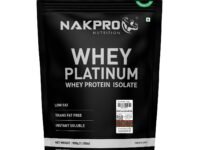 NAKPRO NUTRITION Platinum Whey Protein Isolate | 1kg Unflavoured | 31g Protein| Trustified Certified