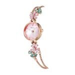 ORSGA Fleur Bracelet Watch for Women Dial Flower Chain Watches Analog Ladies Latest Stylish Diamond Wrist Gift Anniversary Birthday