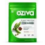 OZiva Plant Protein Powder, Pea Isolate, Vegan, Unflavoured, 1kg